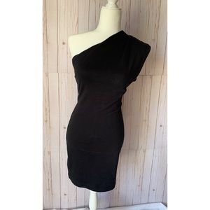 AMERICAN APPAREL Black one shoulder dress size M/L